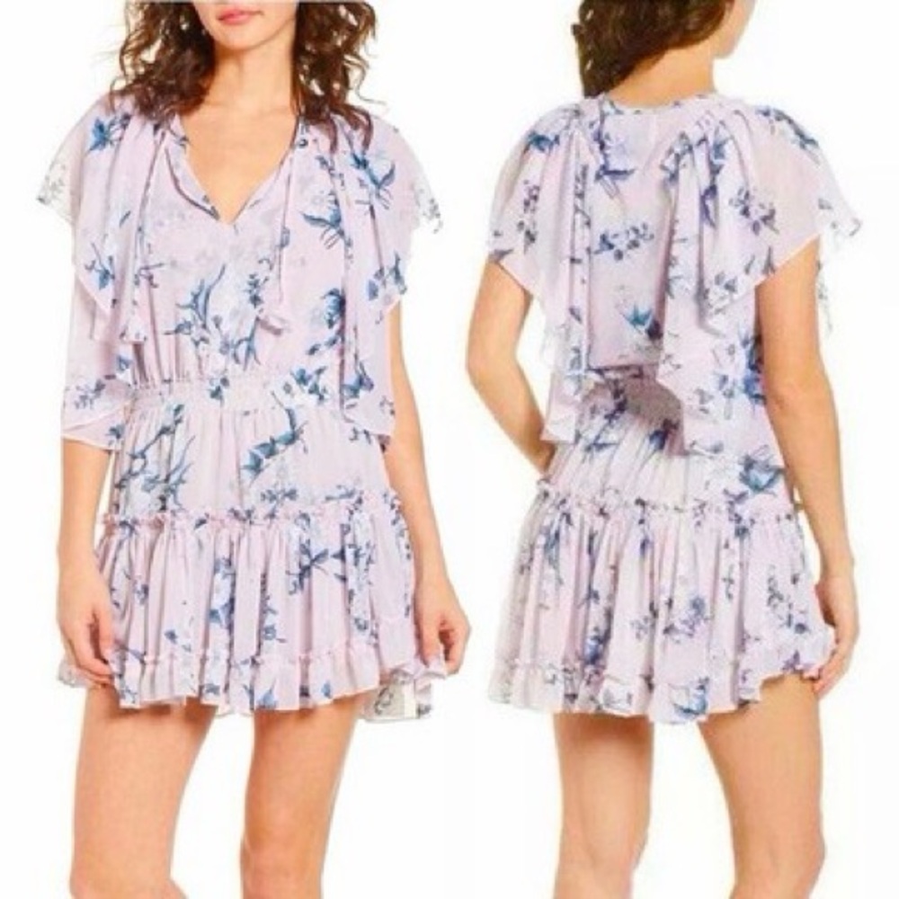 Misa Los Angeles Lullu Floral Ruffle Mini Dress Size M